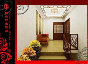 简约中式风格装饰设计—陈先生家居复式中式装修