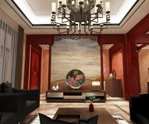 建邦听海李总全案设计效果图——中式