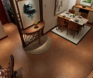 蓝山军邸蓝女士居家新中式全案家居硬软装配饰方案设计