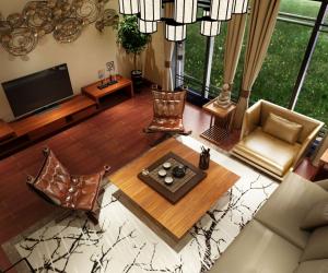 银喜苑张女士居家全案新中式风格家居配饰设计方案