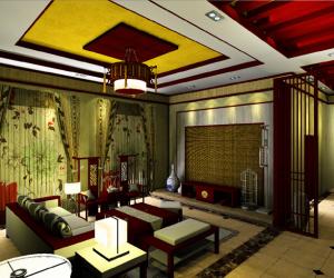 北京某中式风格会所装修设计案例