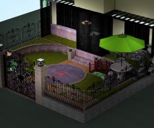 某中式风格别墅装修庭院设计