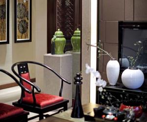 中式风格装修空间红木使用空气加湿器