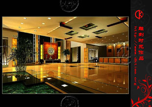 芙蓉中式会所酒店设计案例效果图展示