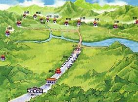 明十三陵风水平面图