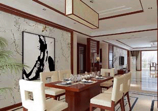 日照某小区平层案例中式风格赏析