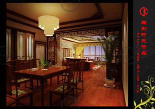 复式中式装修设计案例—儒雅古朴的中式韵味