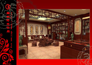 中式风格店面展示设计效果图赏析