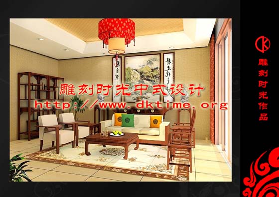 中式装修别墅设计效果图